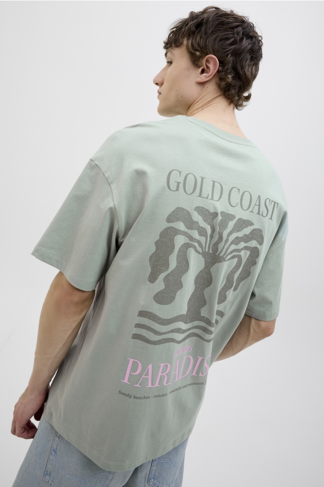 JJEAMES TEE SS CREW NECK 12268471 ICEBERG GREEN